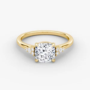 2 Ct Cushion Cut IGI Lab Grown Diamond Solitaire Engagement Ring 14k Yellow Gold - Picture 1 of 5