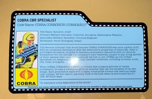 GI Joe 2017 Convention Exclusive Cobra Corrosion El Corrosao Filecard ONLY Rare - Picture 1 of 2