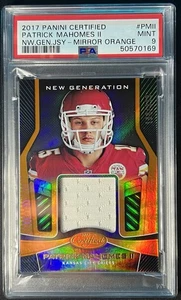 2017 Panini Certified Mirror Orange /399 RC Rookie Patrick Mahomes PSA 9 - Picture 1 of 3