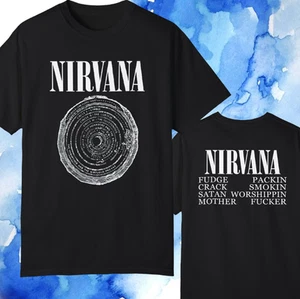 T-shirt double face vintage Nirvana vestibolo cerchi dell'inferno - Foto 1 di 3