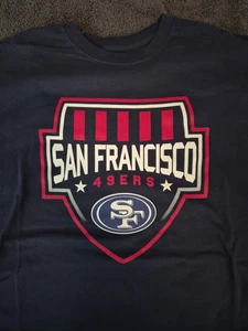 San Francisco 49ers NFL Team Apparel XXL Blue Short Sleeve T-Shirt CAPTAIN Logo - Picture 1 of 3