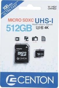 Centon Electronics S1MSDXU3512G 512GB MicroSDXC UHS-I Class U3 Memory Card - Picture 1 of 1
