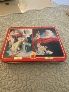 VTG Coca Cola Nostalgia Christmas Playing Cards 2 NEW Decks Santa Claus 1996 NEW - Picture 1 of 10