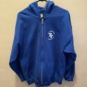 Felpa con cappuccio Trona Unified School 1942-2022 taglia XL blu - Gildan - nuova senza etichette - Foto 1 di 7