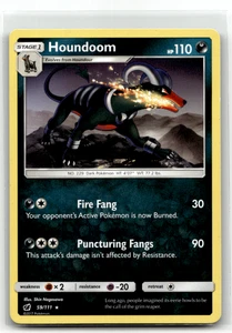 Pokemon TCG - Houndoom 59/111 - Rare - Sun & Moon Crimson Invasion - Picture 1 of 2