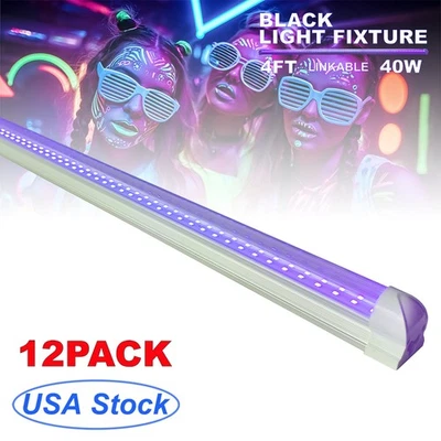 4 Ft UV Black Light Bar for Blacklight Poster Halloween Christmas Party Decor - Image 1 of 4