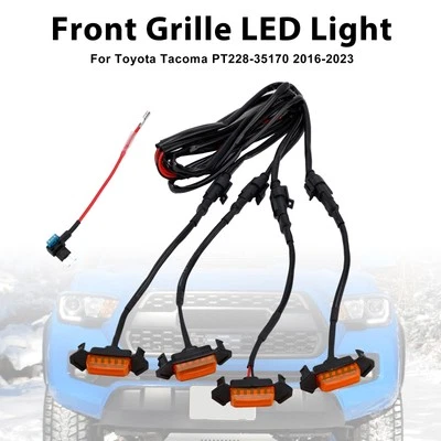 Yellow Lens Amber Light Front Grille LED Light Kit Fit Toyota Tacoma 2016-2023 - Image 1 of 4