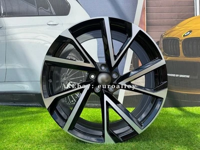 4X R18 Inch 5X100 Skoda Vega Style Black Polished Wheels: Fits For Scala Rapid - Image 1 of 4