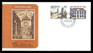 Mayfairstamps Switzerland FDC 1978 Europa Buildings Combo Clock Tower First Day - Picture 1 of 2