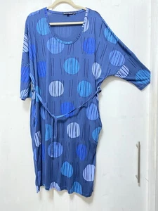 Vestido vintage para mujer Gudrun Sjoden abstracto talla XL con cinturón multicolor modal - Imagen 1 de 8