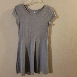 SO Girls Gray T Shirt Dress with Cap Sleeves Girls Size XL (14/16) - Picture 1 of 4
