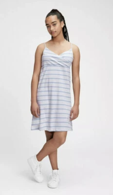 Vestido GAP Teen Cami Azul/Rosa Rayas Talla 10 Nuevo con Etiquetas Foto 1 de 3
