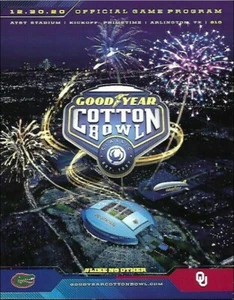 2020 COTTON BOWL COLLEGE GAME PROGRAM FLORIDA GATORS OKLAHOMA SOONERS CHAMPS! - Picture 1 of 1