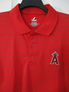 Majestic MLB California Angels Baseball Mens S/S Polo Shirt - Size XL - Picture 1 of 3