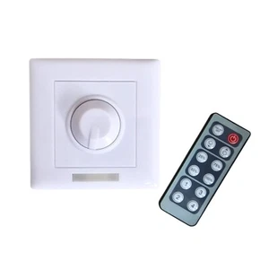 Control de interruptor de pared atenuador de luz LED de 12 V 24 V y control remoto inalámbrico - Imagen 1 de 9