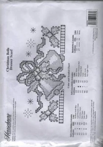 NIP!!! CROSS STITCH KIT CHRISTMAS BELLS DRESSER SCARF - Picture 1 of 2