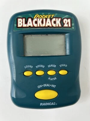 Radica Pocket Blackjack 21 1997 juego electrónico portátil probado funciona Foto 1 de 4