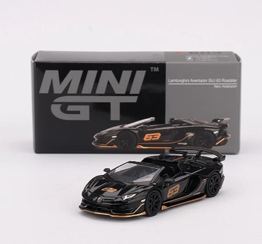 MINI GT Lamborghini Aventador SVJ 63 Roadster Nero Aldebaran