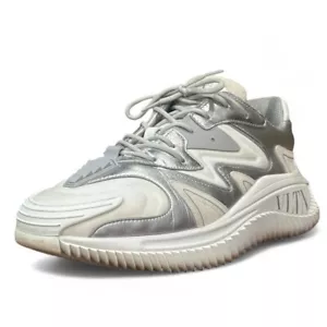VALENTINO VLTN Men’s ‘22 WADE RUNNER White Silver Low Top Sneakers sz 9 /42 - Picture 1 of 12