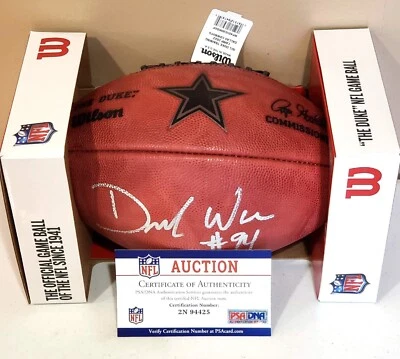 Fútbol americano autografiado original de De Marcus Ware Dallas Cowboys NFL con certificado de autenticidad Foto 1 de 4