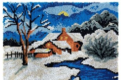 Winter Scenery Rug Latch Hooking Kit (81x61cm) - Image 1 of 4