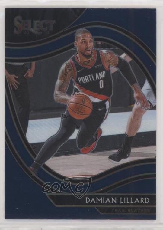 2020-21 Panini Select Courtside Retail Blue Damian Lillard #248