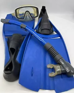 Dolfino Fins All Rubber Marina Tauchausrüstung, blau - Größe Small 4-6 /39-41 schneller Versand - Bild 1 von 11