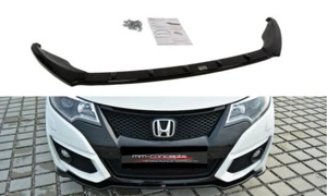 Labio de alerón CUP NEGRO para Honda Civic MK9 Facelift frontal enfoque de espada  - Imagen 1 de 12