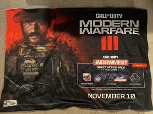 Modern Warfare 3 2023 Cloth Fabric Banner Excellent Condition 48inch x 33inch. - Picture 1 of 1