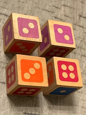 Dados cuádruples de madera mapa wonky busters Playskool de colección 041125@ Foto 1 de 4