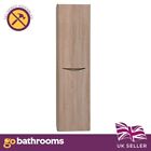 Tall Light Wood Storage Cabinet | Wall Hung Bathroom Tall Boy | Left Hand 150cm
