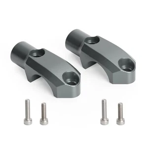 Aluminiu 7/8" 22mm Front Master Cylinder Clamp 10mm Mirror Mount Adaptor Grey E6 - Picture 1 of 7
