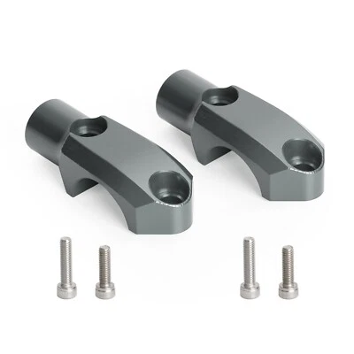 Aluminiu 7/8" 22mm Front Master Cylinder Clamp 10mm Mirror Mount Adaptor Grey E6 - Image 1 of 4