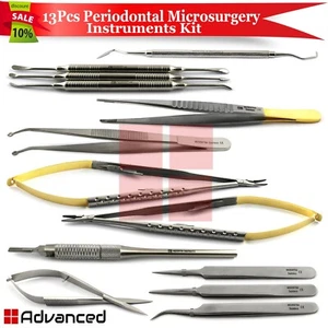 Periodontal Microsurgery Kit Dental Oral Surgery TC Debakay Tweezers Castroviejo - Picture 1 of 13