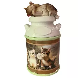 Cozy Kitten Canister, Jurgen Scholz, 2017 Bradford Exchange, 11” - Picture 1 of 8