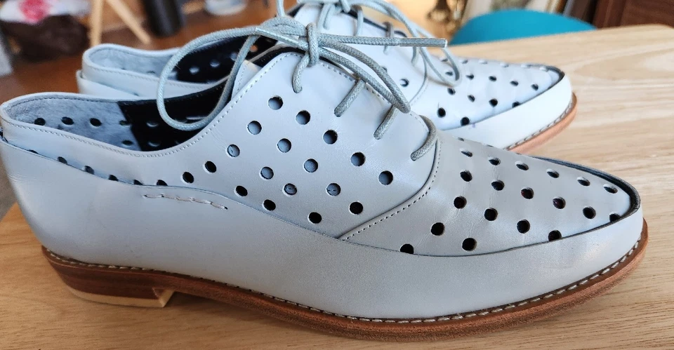 Zapatos Derby Jackie JS Lee JJS de Cuero para Mujer con Puntos Corte Láser, Talla 9-9.5 UE 40 Foto 1 de 4