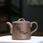 China Yixing Zisha Duan Clay Tea Pot Bamboo Carved Handmade 200Ml Decoration