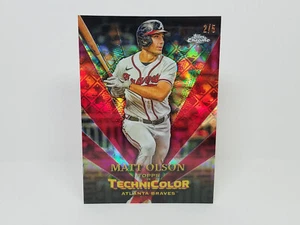 2023 Chrome #TT-17 Matt Olson - Topps Technicolor Red Parallel Logofractor (2/5) - Picture 1 of 4