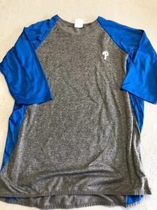 Philadelphia Phillies Shirt Mens Large Majestic Therma Base MLB Baseball Raglan - Picture 1 of 5