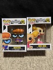 Set Of 2 Funko Pop! Cartoon Network Dexter 1067 and Dee Dee 1068 Laboratory