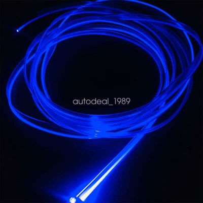 Car Home LED Strip Ambient Light 2mm Plastic Optic Fiber Cable Skirt Tube Kit - Image 1 of 4