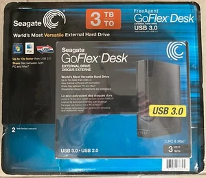 Seagate GoFlex Desk Adapter USB 3.0 FreeAgent 3TB External Drive - Picture 1 of 2