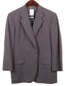 Brooks Brothers Hecho en EE. UU. Gris Lana Cuadro 2 piezas Traje Chaqueta Pantalones 45 R - Imagen 1 de 9