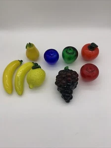 Schweres Glas Obst Konvolut 9 gemischte Früchte - Bild 1 von 5