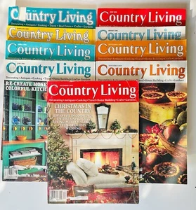 Vintage 1995 Country Living Magazine 9 Issues - Picture 1 of 8