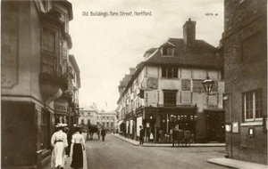 POSTAL FOTOGRÁFICA REAL DE EDIFICIOS ANTIGUOS FORE STREET, HERTFORD, HERTFORDSHIRE - Imagen 1 de 2