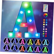 Light Up Colorful LED Marquee Letter lights, 18 Colors Changing RGB letter A