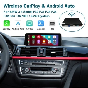 UP Wireless CarPlay Andriod Auto Retrofit Kit For BMW 3 4 Series F30 F32 NBT EVO - Picture 1 of 12