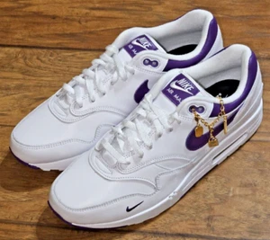 Nike Air Max 1 '87 By You FJ8893-900 Blanco/Campo Púrpura EE. UU. Talla W 14,5/M 13 - Imagen 1 de 9