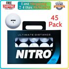Nitro Golf Ultimate Distance Golf Balls, White, 45 Pack - NEW